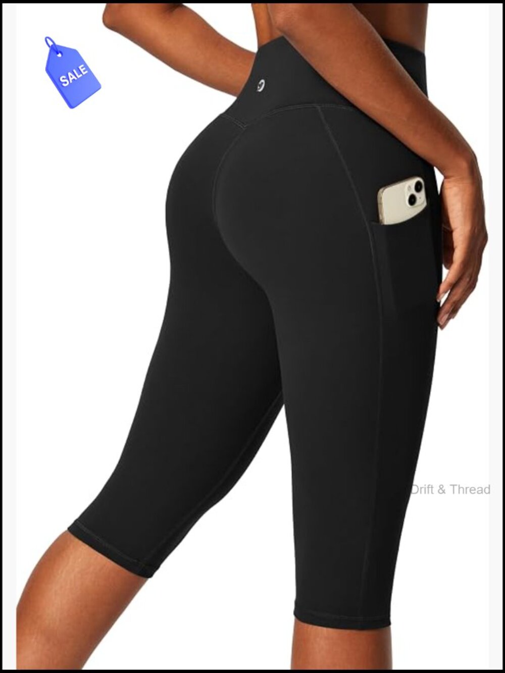 High Waisted Capri Leggings with Pockets Compression Yoga Pants